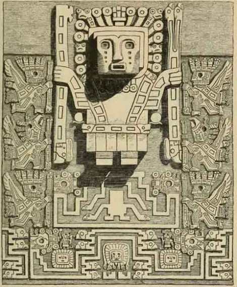 Viracocha - Puerta del Sol detalle Dios de los Báculos